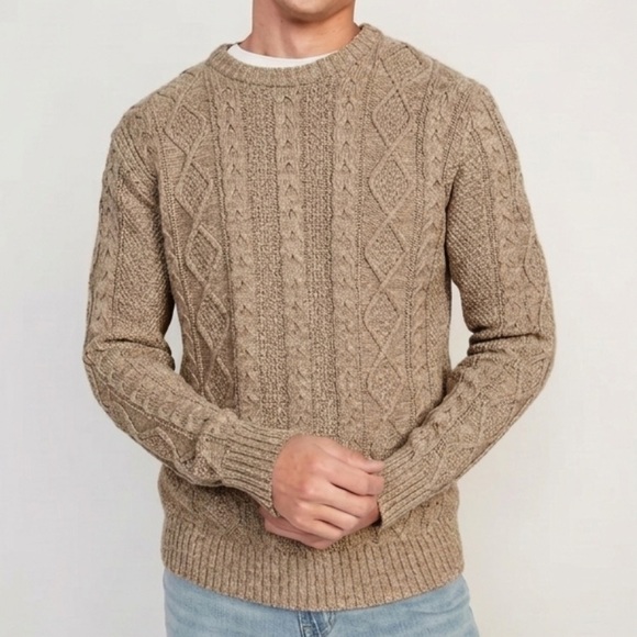 Old Navy Other - Old Navy Cozy Cable-Knit Cotton Sweater Wish Bone Beige Cabincore NWT-XXL